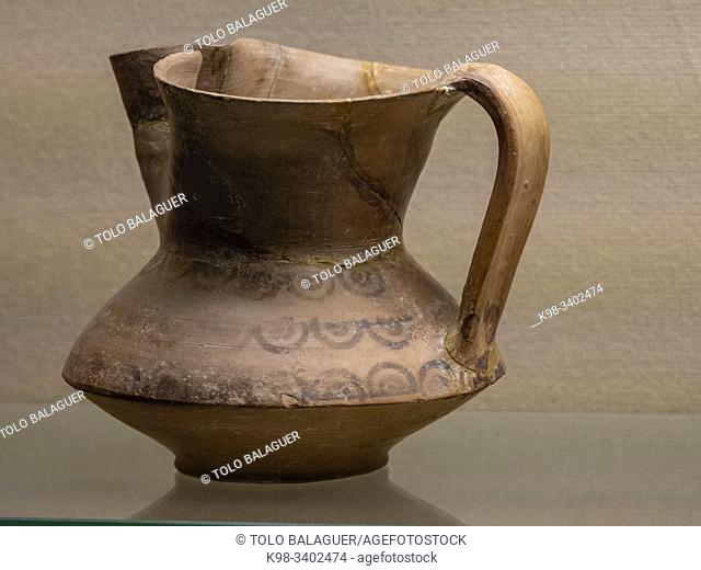 jarra celtibera , siglos IV-I a. C, Cerro de San Miguel, Arnedo, Museo de la Romanización, Calahorra, La Rioja , Spain, Europe