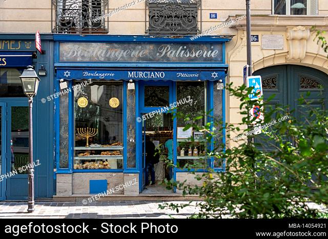 france, paris, murciano jewish bakery in the jewish marais district