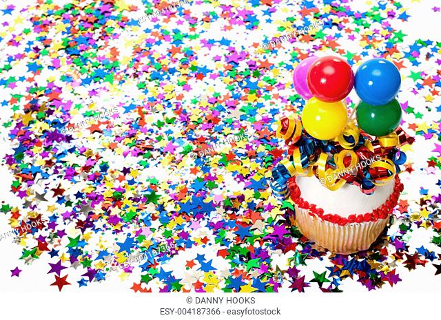 Cupcake and Confetti at Party