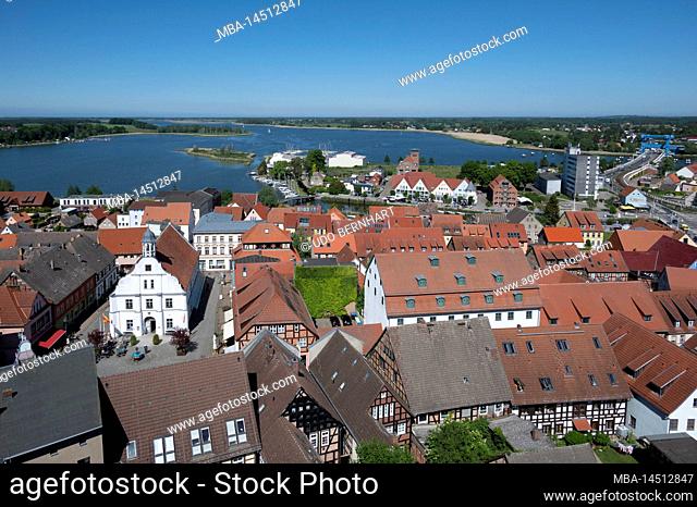 Germany, Mecklenburg-Western Pomerania, Baltic Sea, Pomeranian Bay, Usedom Island, Wolgast is located west of Usedom Island