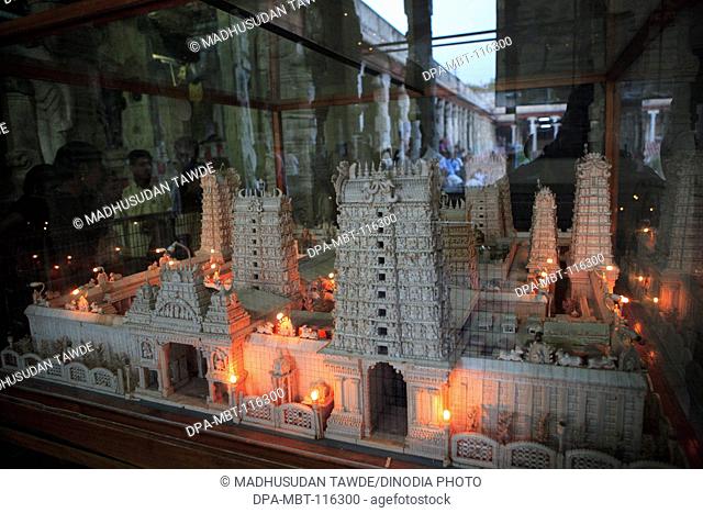 Model Plan of Meenakshi Amman Temple complex built in 1623-55 ; Dravidian architecture ; Madurai ; Tamil Nadu ; India