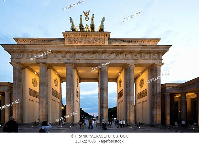 Brandenburg Gate (Brandenburger Tor), Berlin Germany - Former city gate, rebuilt in the late 18th century