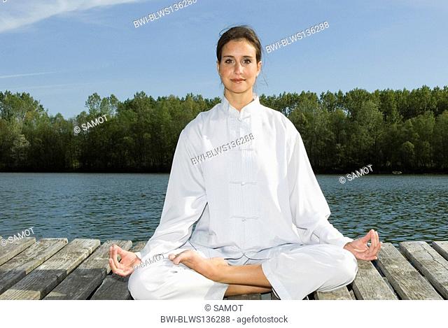 Yoga, half lotus pose, Ardha Padmasana, Mudra