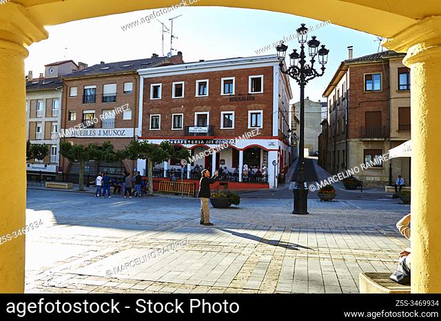 Plaza Mayor - Main Square. French Way, Way of St. James. Carrión de los Condes, Palencia, Castile and Leon, Spain, Europe