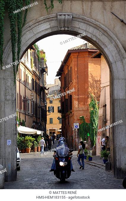 Italy, Lazio, Rome, Settimania Gate in the Gianicolo Janiculum Hill