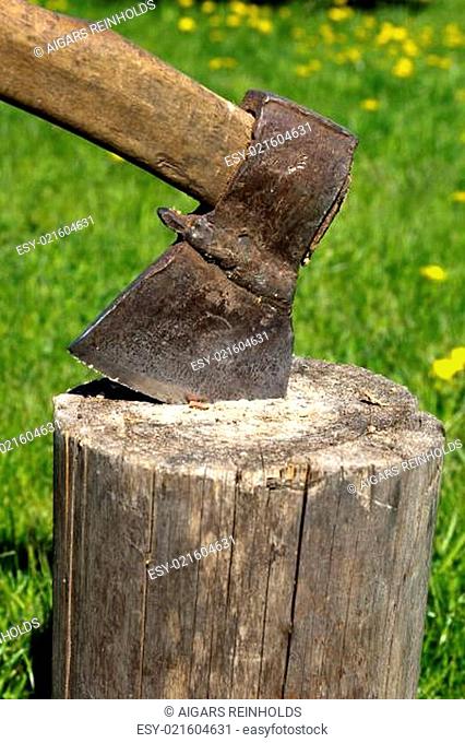 axe in log