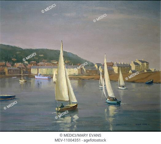 'St Ives Harbour – Morning' – with sailing boats