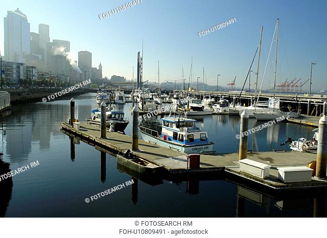 Seattle, WA, Washington, Puget Sound, Elliot Bay, Bell Street, Harbor, Marina