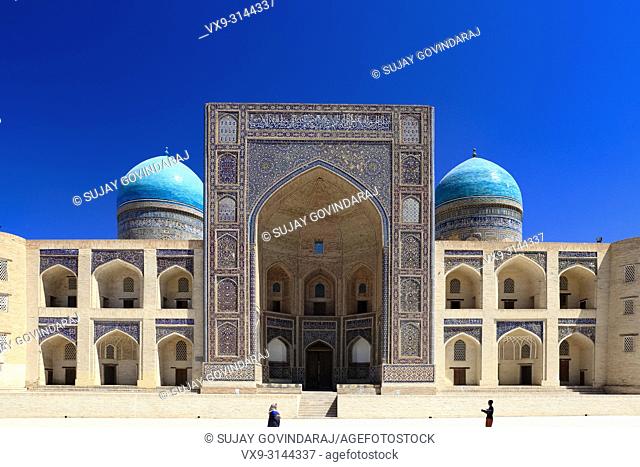 Bukhara, Uzbekistan - August 27, 2016: Miri Arab Madrasa, a wonderful architectural masterpiece of Bukhara
