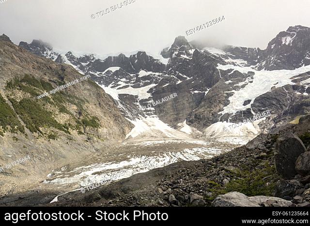 glaciar del Frances, Valle del Frances, trekking W, Parque nacional Torres del Paine, Sistema Nacional de Ã. reas Silvestres Protegidas del Estado de Chile