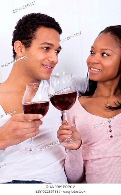 Couple Toasting Wine