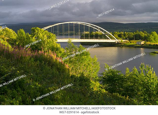 Bonar Bridge, SCOTLAND, UK - August 3, 2107: The bridge at Bonar Bridge / Ardgay in Sutherland Scotland UK