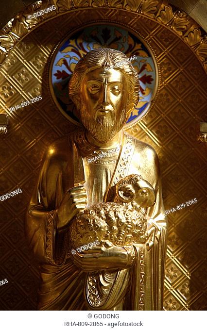 Statue of Abraham in Saint-Martin d'Ainay Basilica, Lyon, Rhone, France, Europe