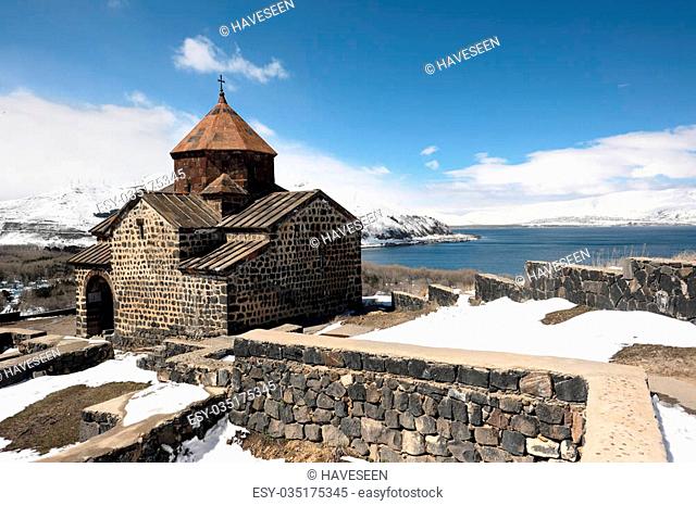 Ancient monastery Sevanavank on Lake Sevan, Armenia. Was founded in year 874