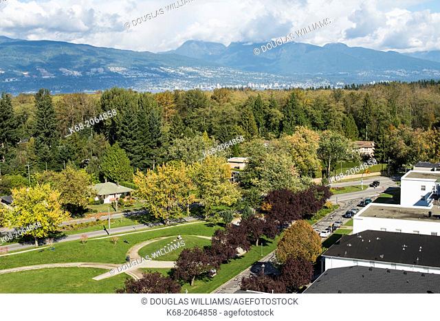 A view from the University of British Columbia toward West Vancouver, BC, Canada