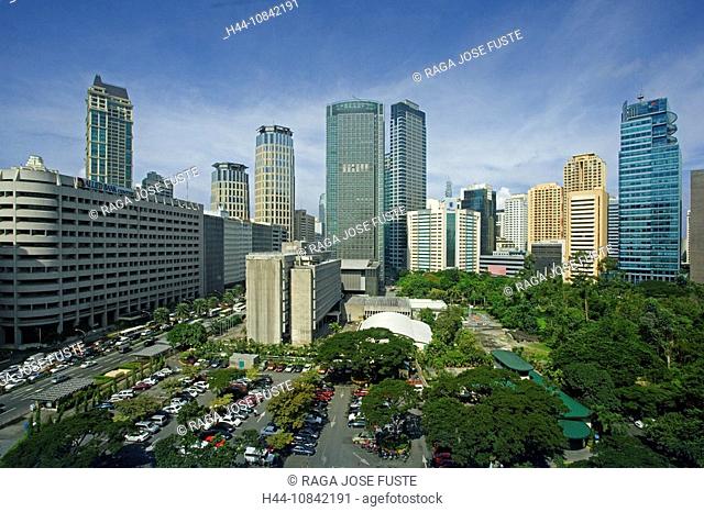 Philippines, Manila City, Makati District, Asia, Ayala Triangle, business district, town, Ayala Avenue, multinational