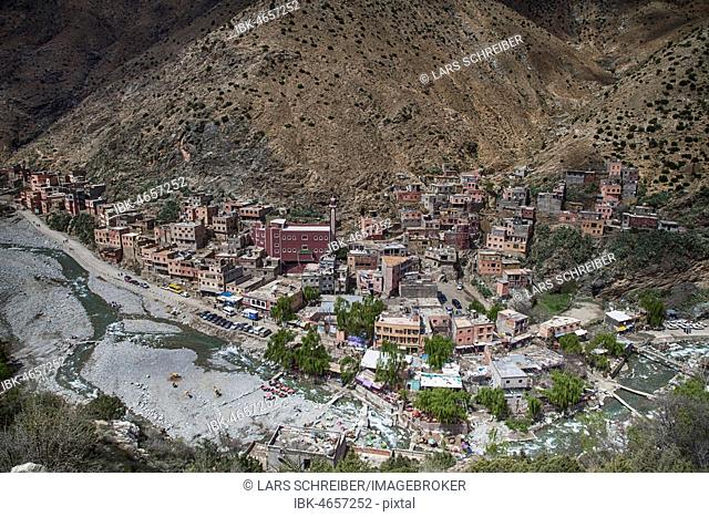 View of mountain village, Setti Fatma, Morocco