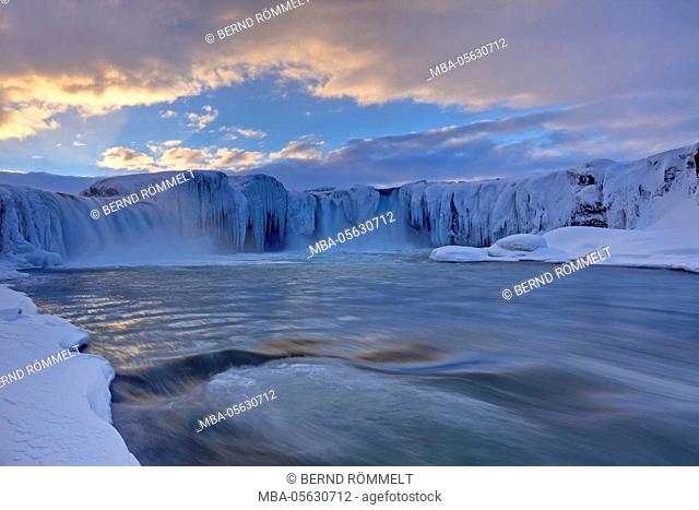 Iceland, north-east, Godafoss, waterfall