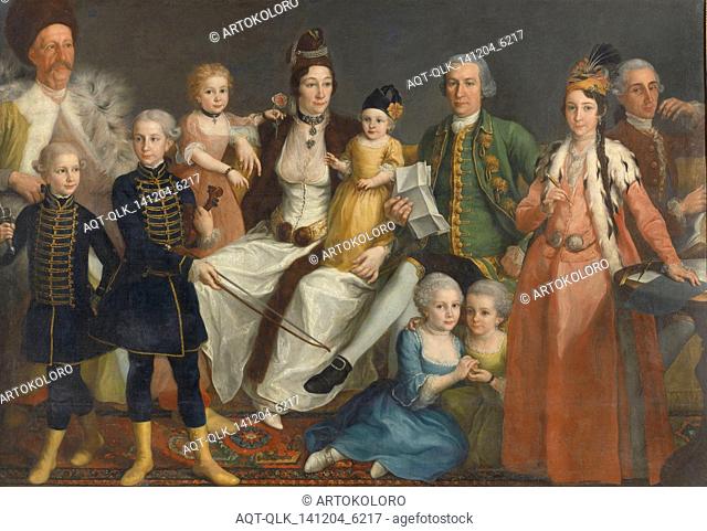 Portrait of David George van Lennep, Chief Merchant of the Dutch Factory at Smyrna (Izmir) and his Wife and Children, attributed to Antoine de Favray