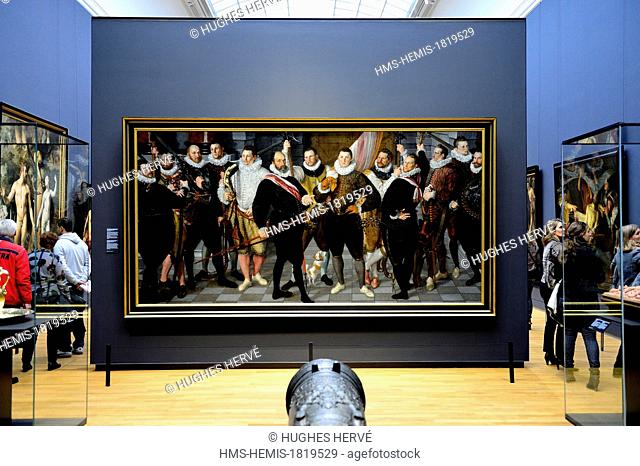Netherlands, Amsterdam, the Rijksmuseum, The Company of Captain Dirck Jacobsz Rosecrans and Lieutenant Pauw, painting by Cornelis Ketel (1588)