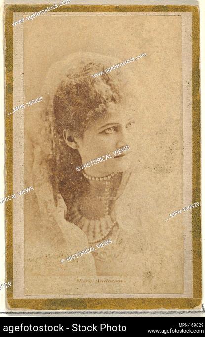 Mary Anderson, from the Actresses and Celebrities series (N60, Type 2) promoting Little Beauties Cigarettes for Allen & Ginter brand tobacco products
