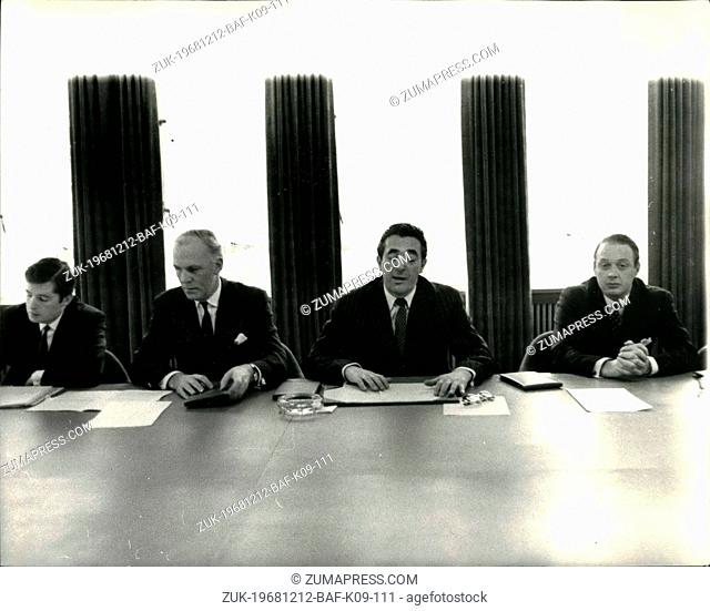 Dec. 12, 1968 - MR.ROBERT MAXWELL HOLDS PRESS CONFERENCE, MR.ROBERT MAXWELL, whose offer to News of the World shareholders closes at 3 p.m