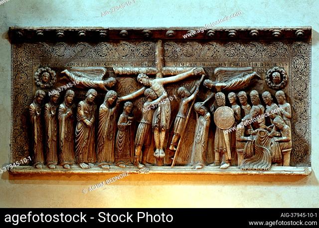 Parma, Duomo (Cathedral), The Crucifixion by Benedetto Antelami 1178 - Emilia-Romagna, Italy