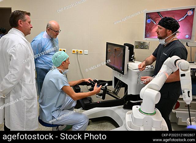 Launch of operation of robotic surgical operation system Versius at SurGal Clinic in Brno, Czech Republic, December 18, 2023