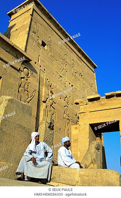 Egypt, Upper Egypt, Nubia, Nile Valley, Aswan, Agilka Island, Philae listed as World Heritage by UNESCO, Isis Temple