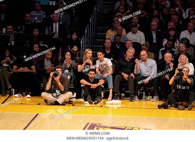 Wednesday October 26, 2016; Celebs at the Lakers home opener. The Los Angeles Lakers defeated the Houston Rockets by the final score of 120-114 at Staples...