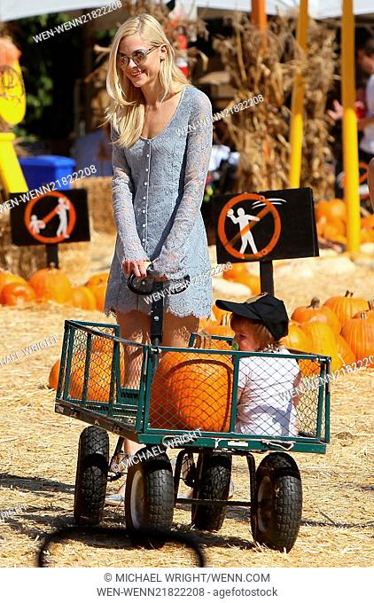 Jaime King and Kyle Newman visit Mr. Bones Pumpkin Patch with their son James Knight Newman Featuring: Jaime King, James Knight Newman Where: Los Angeles