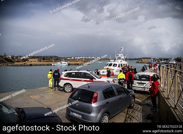 Debris wash ashore following a shipwreck, at a beach near Cutro, Crotone province, southern Italy, 27 February 2023. Italian authorities recovered at least 40...