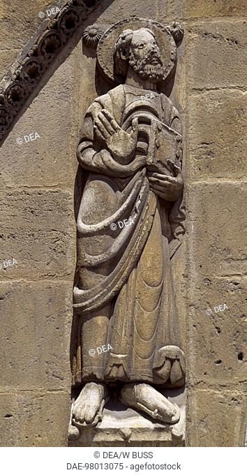 Entrance decoration of the Basilica of San Isidoro, Leon, Castile and Leon. Detail. Spain, 11th-12th century