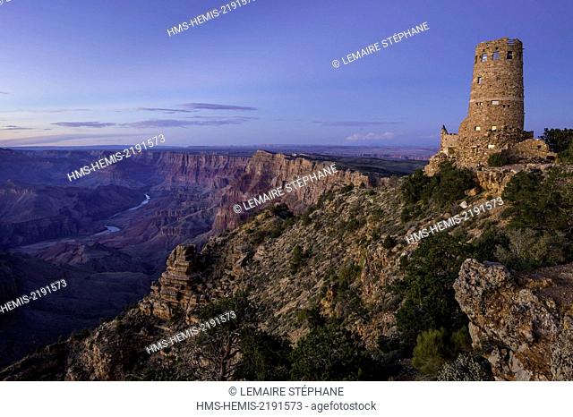 United States, Arizona, Grand Canyon, listed as World Heritage by UNESCO, South Rim, Desert View Watchtower