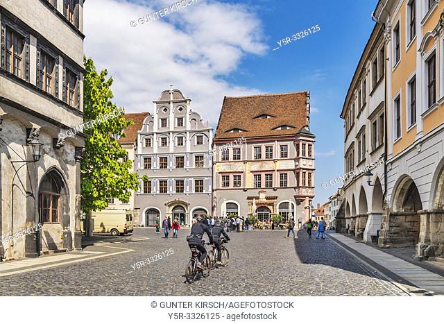 The Alte Ratsapotheke (pharmacy) is a Renaissance building and is located at Untermarkt (Lower Market square) in Goerlitz, Saxony, Germany, Europe