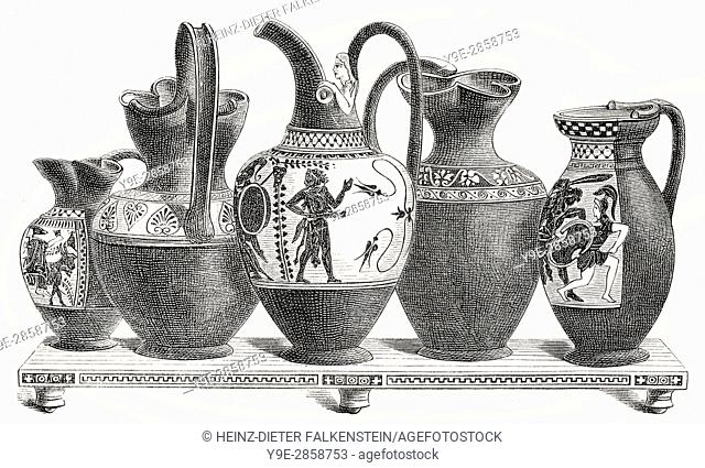 Wine jugs from ancient Greece