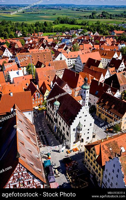 Nördlingen, view from the Daniel on the town hall