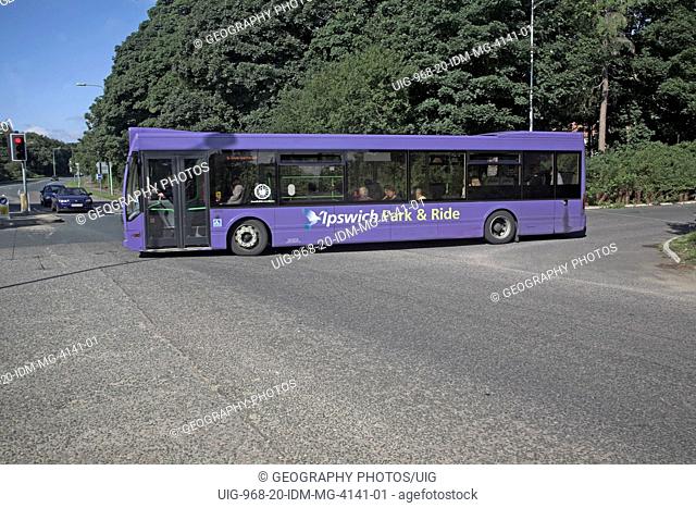 Ipswich Park and Ride bus, Martlesham, Ipswich, Suffolk, England