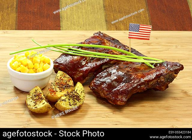 grilled meat, meat dish, spare ribs