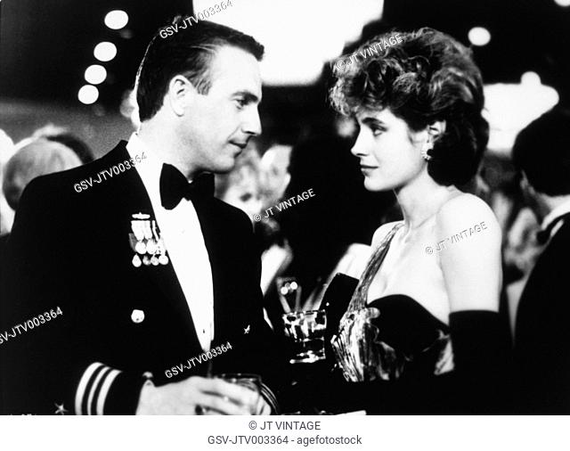 Sean Young and Kevin Costner, on-set of the Film, No Way Out, 1986