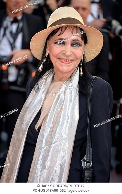 Anna Karina Arriving on the red carpet for the film 'Everybody knows' 71st Cannes Film Festival May 8, 2018 Photo Jacky Godard