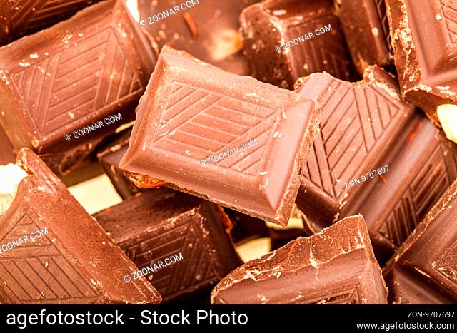 Broken Milk Chocolate Bar, Chocolate Bar Taken Closeup As Food Background, Abstract Chocolate Background, Texture Of Chocolate Bar, Bon Appetit, Sweet