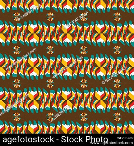 Geometric pattern with colorful abstract shapes