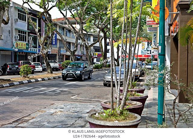 Jalan Padungan, Kuching, Borneo, Malaysia, Asia Typical Street in Kuching