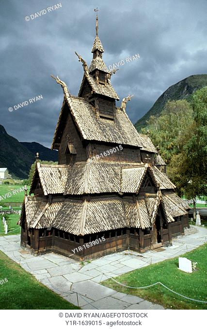 The Borgund Stave Church A D  1180-1250, Borgund, Lærdal, Norway
