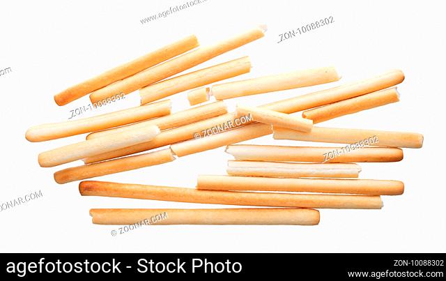Bread sticks isolated on a white background