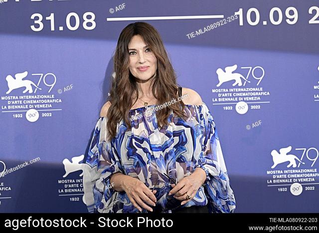Monica Bellucci attends the photocall for ""Siccita'"" at the 79th Venice International Film Festival on September 08, 2022 in Venice, Italy