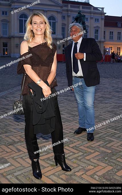 18 June 2021, Berlin: Producers Francesca Andreoli and Filippo Terzi arrive at the premiere of the Berlinale Special film ""Per Lucio"" (For Lucio) at...