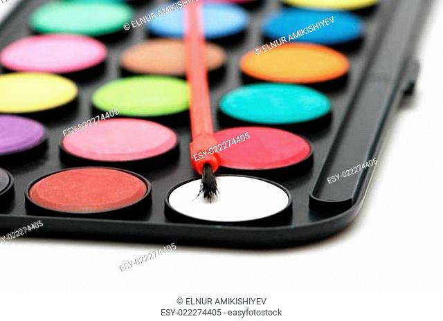 Painter's palette isolated on the white background