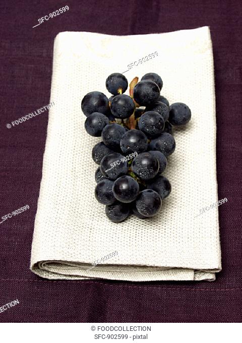 Purple Grapes on a Towel